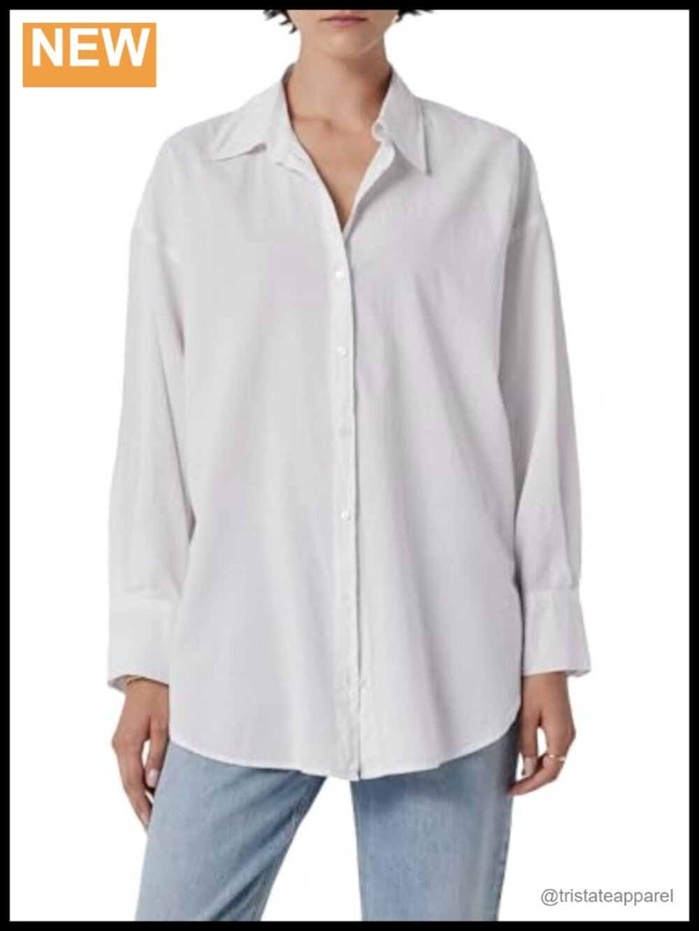 Women's Cotton Button Up Shirt Long Sleeve Classic Collared